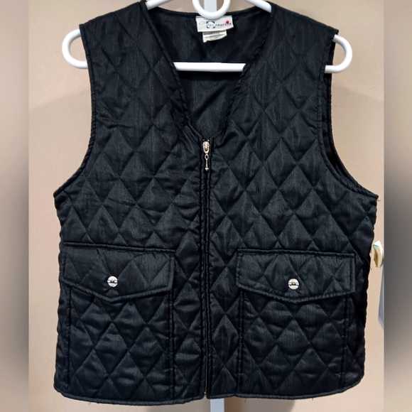 Marcia Jackets & Blazers - Marcia Women's (Size M) Black Zip Down Quilted Vest (NWT)